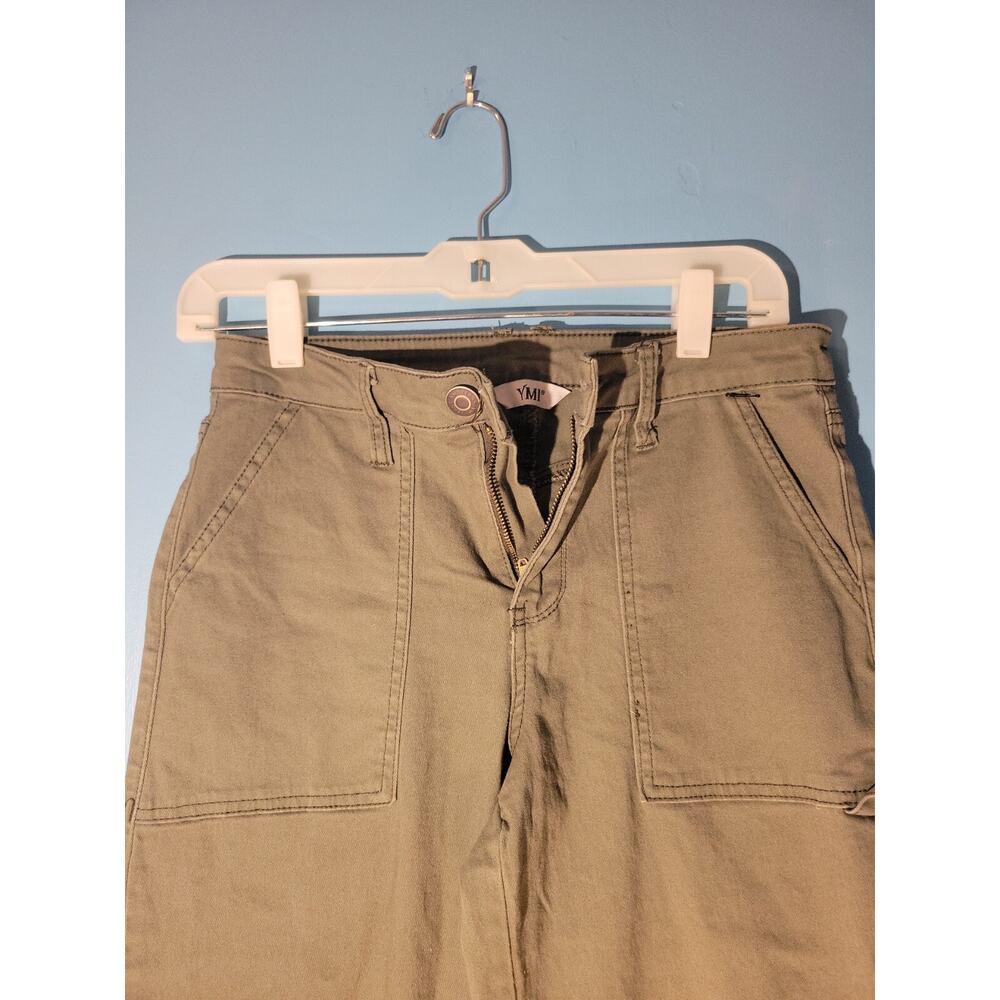 YMI Womens JUNIORS Olive Green Denim Jeans Size 5 Juniors